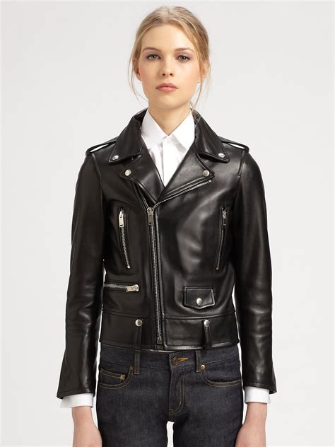 ysl leather jacket alternative|saint laurent leather jacket women's.